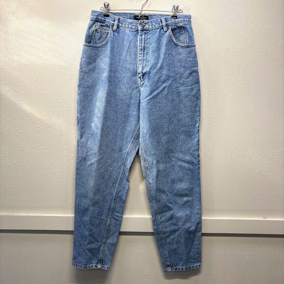 Gloria Vanderbilt High Waisted Light Wash Mom Jeans Women's Sz M 14 - Picture 1 of 6